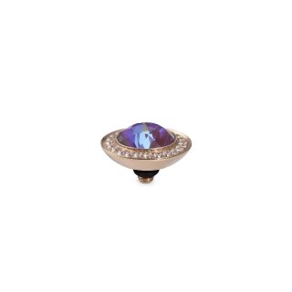QUDO Ringaufsatz TONDO DELUXE 9 mm roségold burgundy delite