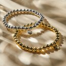 biba Armband Metall silber Perlen 6 mm