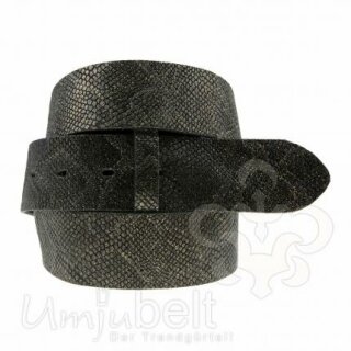 UMJUBELT Wechselgürtel für Wechselschnalle NOBEL BOA METALLIC BLACK
