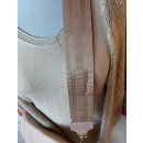 Crossbag / Bauchtasche aus Leder mit breitem Gurt & goldfarbenen Details - Puderrosa