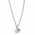 biba lange Kette Crystal hellgrau STERN goldfarbig