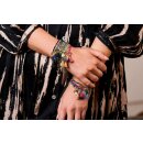 biba Armband Crystal Pink mit Anhängern goldfarben