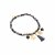 biba Armband Crystal Schwarz mit Anhängern goldfarben