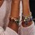biba Armband Crystal Schwarz mit Anhängern goldfarben