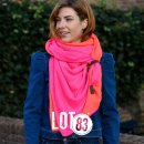 Schal FIEN TWIN - Neon Orange/Pink