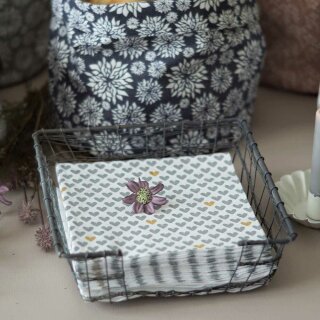 KRASILNIKOFF Serviette HAPPY HEART WHITE