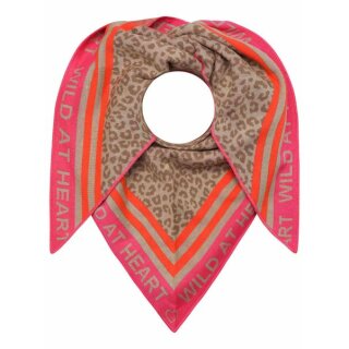 ZWILLINGSHERZ Dreieckstuch ANNEGRET mit Baumwolle - Beige-Pink
