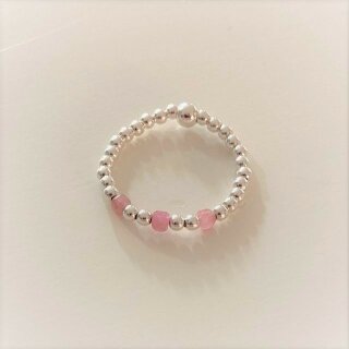 Elastischer Ring aus 925 Silber mit Turmalin