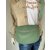 Crossbag / Bauchtasche aus Leder mit breitem Gurt & silberfarbenen Details - Grün