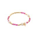 biba Armband goldfarben mit Süßwasserperlen - Crystal pink