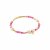 biba Armband goldfarben mit Süßwasserperlen - Crystal pink