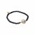 biba Armband Crystal mit flache großer Perle - Schwarz