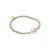 biba Armband Crystal mit flache großer Perle - Hellgrün