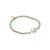biba Armband Crystal mit flacher großer Perle - Hellgrün