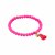 biba Armband Crystal Pink mit Anhänger goldfarbig