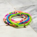 biba Armband Crystal Bunt mit Anhänger goldfarbig