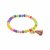 biba Armband Crystal Bunt mit Anhänger goldfarbig