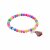 biba Armband Crystal Bunt mit Anhänger silberfarbig