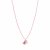 biba lange Kette Crystal Rosa Anhänger silberfarbig