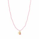 biba lange Kette Crystal Rosa Anhänger goldfarbig
