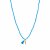biba lange Kette Crystal Blau Anhänger goldfarbig