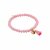 biba Armband Crystal Rosa mit Anhänger goldfarbig
