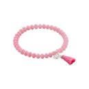 biba Armband Crystal Rosa mit Anhänger silberfarbig