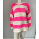 Lässiger Strickpullover in toller Farbkombi - Beige/Pink