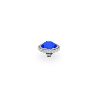 QUDO Ringaufsatz FABERO flat silber 10 mm MAJESTIC BLUE