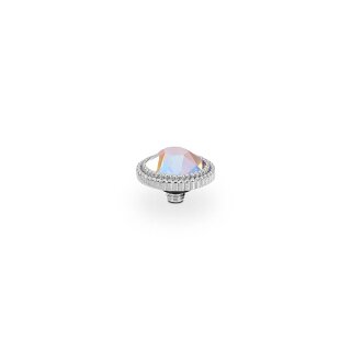 QUDO Ringaufsatz FABERO flat silber 10 mm SILK SHIMMER