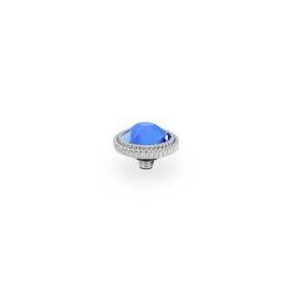 QUDO Ringaufsatz FABERO flat silber 10 mm SAPPHIRE