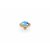 QUDO Ringaufsatz FABERO flat gold 10 mm BLACK DIAMOND SHIMMER