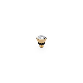 QUDO Ringaufsatz BOTTONE 5 mm gold CRYSTAL
