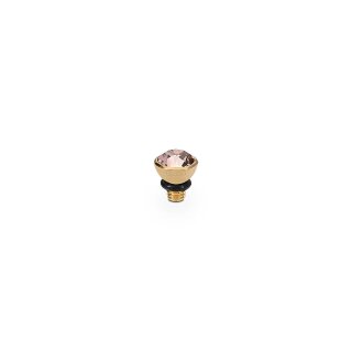 QUDO Ringaufsatz BOTTONE 5 mm gold VINTAGE ROSE