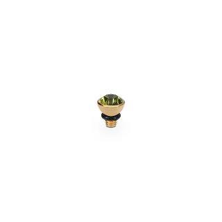QUDO Ringaufsatz BOTTONE 5 mm gold KHAKI