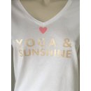T-Shirt YOGA & SUNSHINE - Weiß