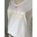 T-Shirt YOGA & SUNSHINE - Weiß