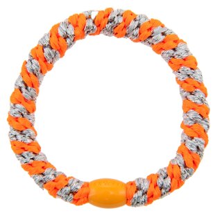 KKNEKKI Haargummi - Neon Orange Silver