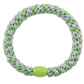KKNEKKI Haargummi - Lind Green Silver Glitter