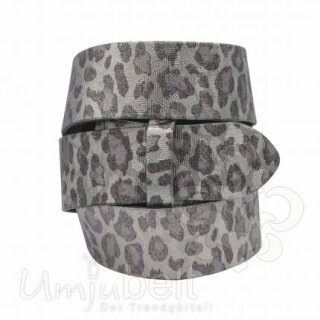 UMJUBELT Wechselgürtel für Wechselschnalle LEOPARDO SILVER 95