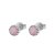 QUDO Ohrstecker LONDON 10 mm rose water opal Edelstahl silberfarben