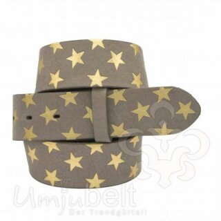 UMJUBELT Wechselgürtel für Wechselschnalle STARLIGHT TAUPE/GOLD 85