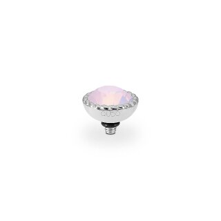 QUDO Ringaufsatz BOCCONI 11 mm silber ROSE OPAL