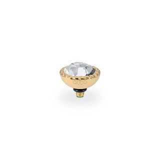 QUDO Ringaufsatz BOCCONI 11 mm gold CRYSTAL