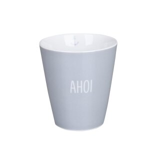 KRASILNIKOFF HAPPY MUG / Becher AHOI GREY