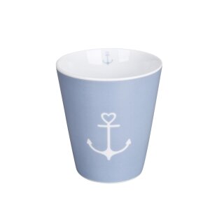 KRASILNIKOFF HAPPY MUG / Becher ANCHOR DUSTY BLUE