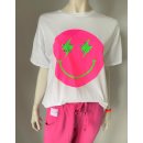 T-Shirt Smiley Neonpink
