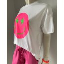 T-Shirt Smiley Neonpink