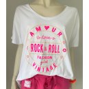 T-Shirt ROCK & ROLL - Neonpink