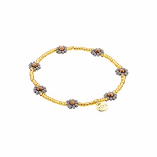 biba Armband Flower Power - Grau